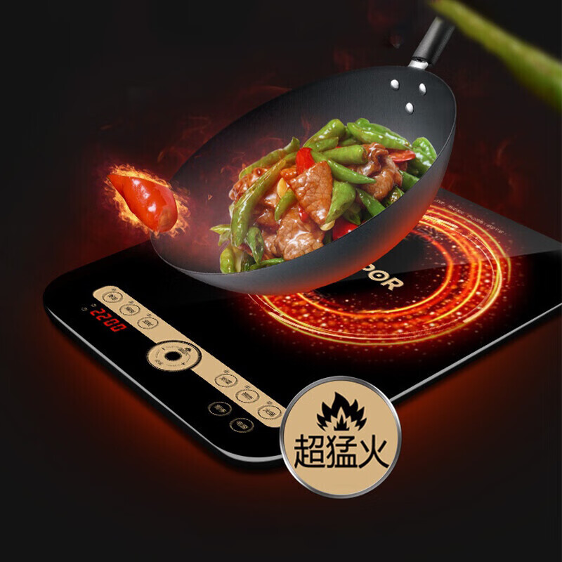 苏泊尔(SUPOR)电磁炉家用触屏多用途锅炒锅套装大火力电磁灶配双锅C22-IH91高清大图