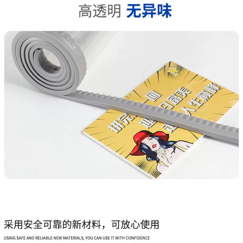 镁颌龙 F50B1 定制防静电PVC隔断门帘 B1级阻燃 宽50cm 长10cm 定制长度叠加 单位:件高清大图