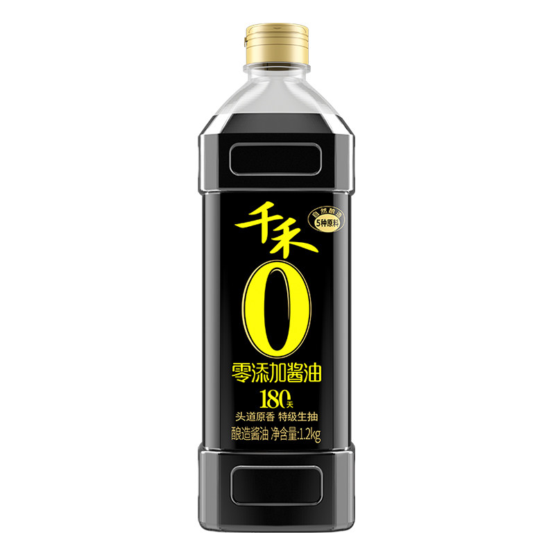 千禾0零添加酱油头道香御藏180天1l特级生抽 1瓶1L单品装
