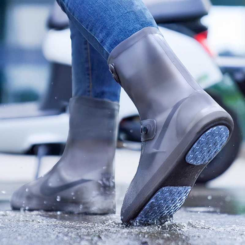 正雨高品质雨鞋套加厚耐磨放心出行高筒低筒防滑防水雨靴男雨靴女9063高清大图