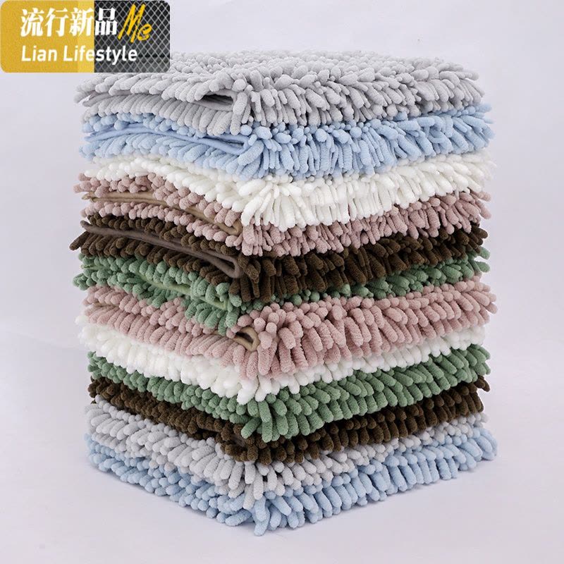 雪尼尔地垫进厨房脚垫客厅浴室厕所口卫生间超吸水地毯防滑垫 三维工匠图片