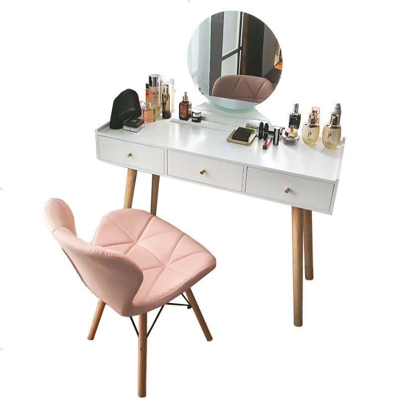 网红风简易梳妆台收纳柜一体北欧现代简约小户型卧室化妆桌台