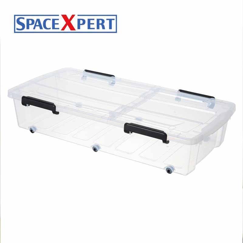 空間専門家(SPACEXPERT) 衣物收纳箱床底储物箱52L透明 床底箱