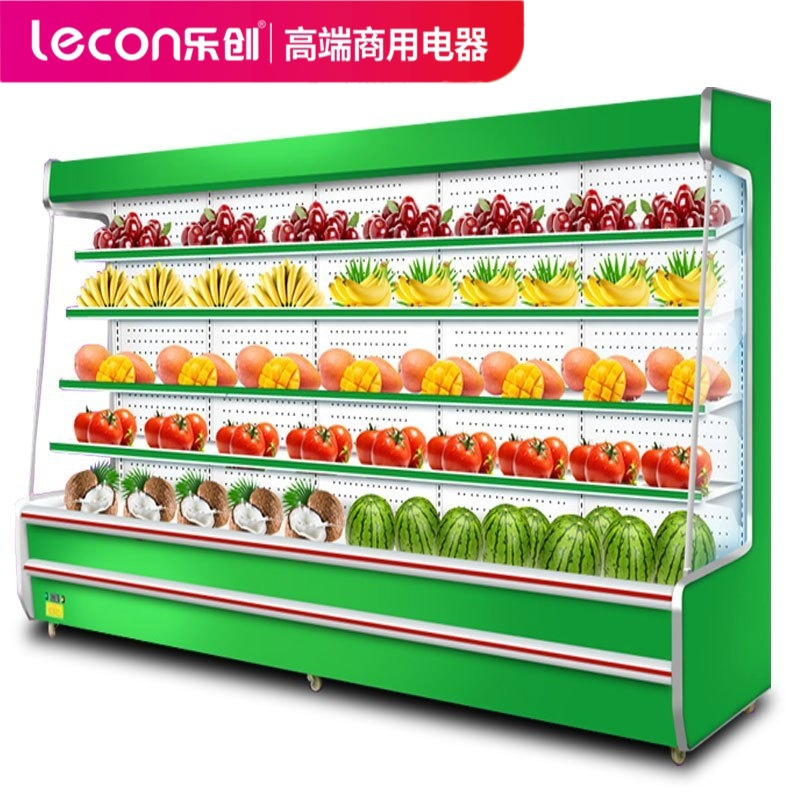 乐创电器旗舰店(lecon)LCFMG08 风幕柜 4.0米风冷展示柜冰柜超市保鲜柜商场水果蔬菜冷藏柜