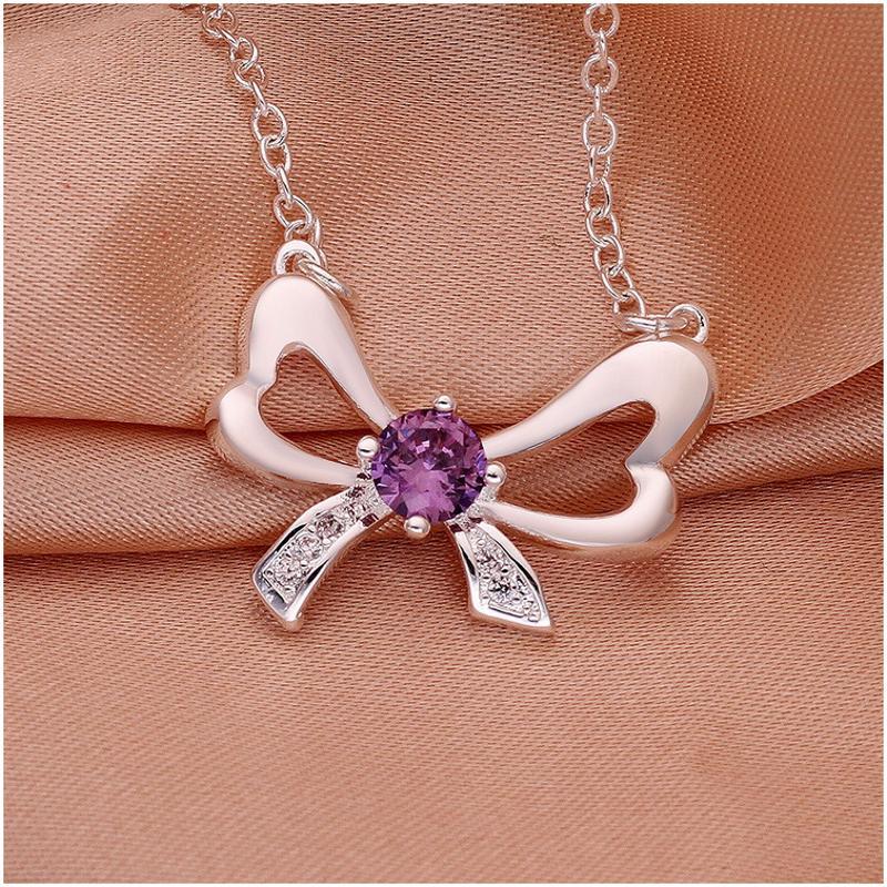 N601 Women Silver Necklace 镀925纯银女项链日韩版锁骨链潮人送女朋友七夕情人节礼物