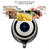 空气炸锅纳丽雅家用多功能无油大容量电炸锅智能触摸薯条机 绚丽黑色602台湾110V摄氏