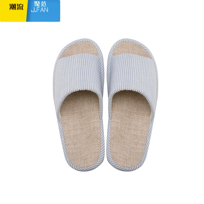 聚范居家拖鞋棉麻女夏季居家四季室内防滑舒适透气男