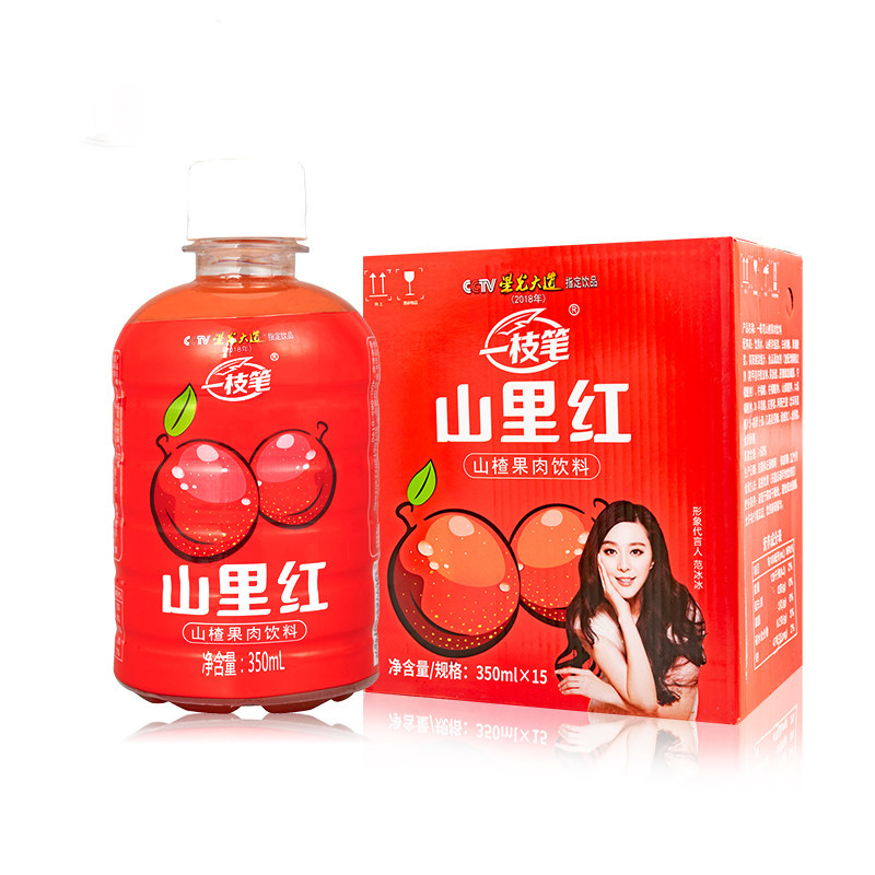 一枝笔山里红山楂汁开胃饮料 350ml*15