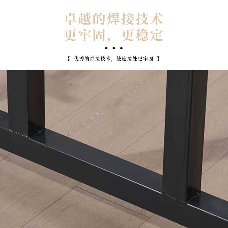 匡大 连体餐桌椅学校食堂餐桌椅组合不锈钢餐桌四人位 KDT938高清大图