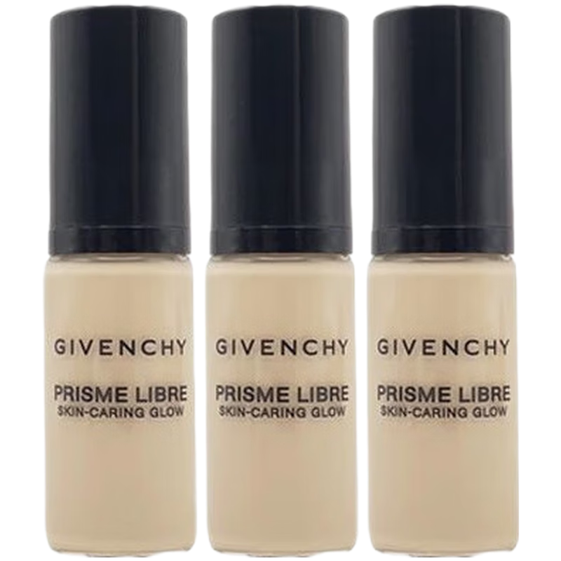 纪梵希(GIVENCHY)明星柔光柔雾粉底液1-N80#小样5ml *3瓶 超贴瓶细腻服帖持妆遮瑕