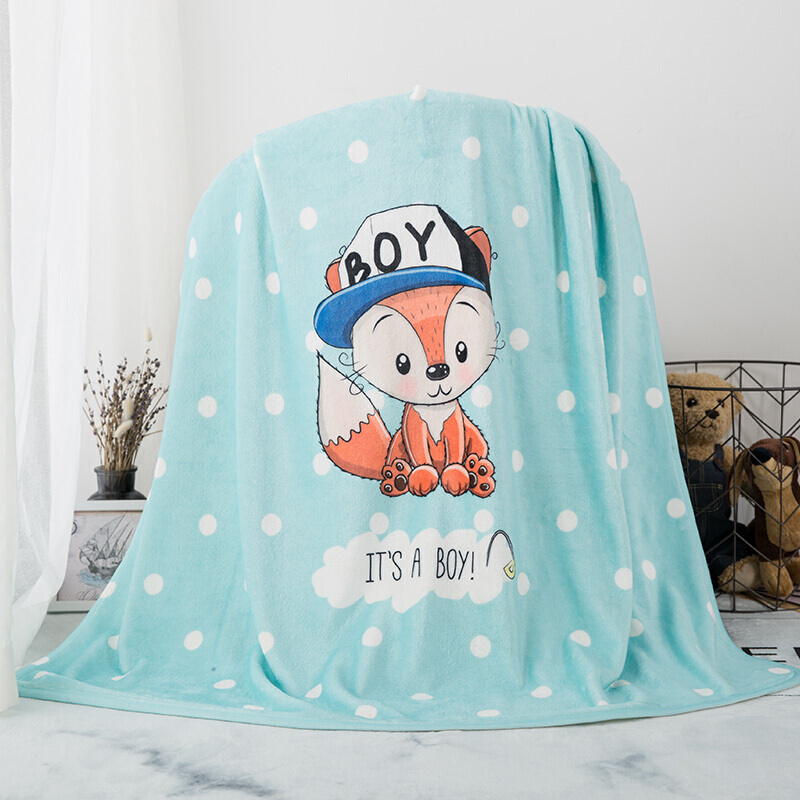 小毛毯柔软婴儿夏凉被儿宝宝儿童幼儿园珊瑚绒空小被子