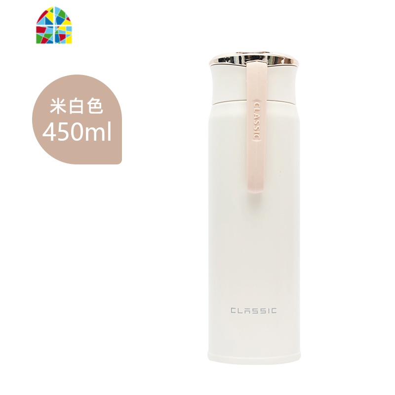 保温杯女士便携创意个性潮流高颜值水杯北欧ins学生小巧可爱 FENGHOU 米浅灰色-310ml