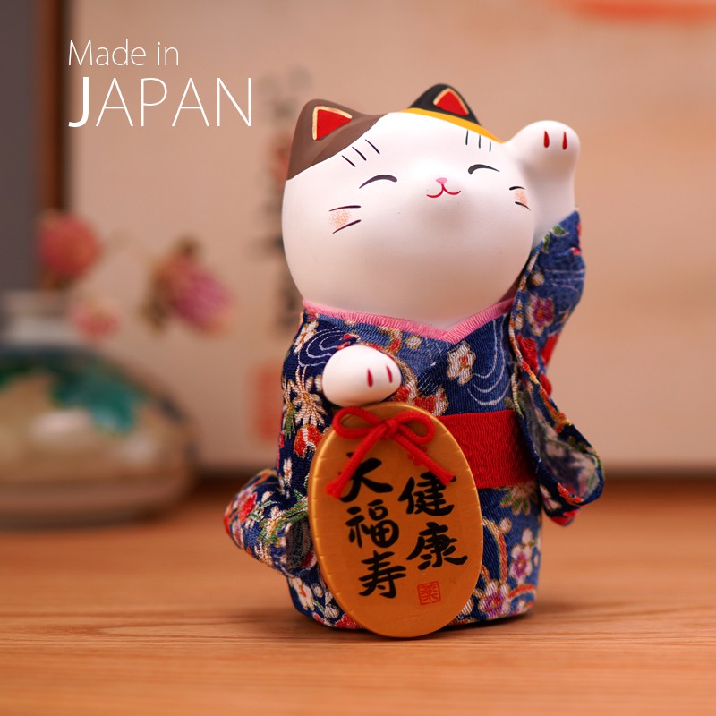 日本猫大号和服日式摆件开业乔迁结婚生日创意 三维工匠 满愿大成就&高14CM猫高清大图