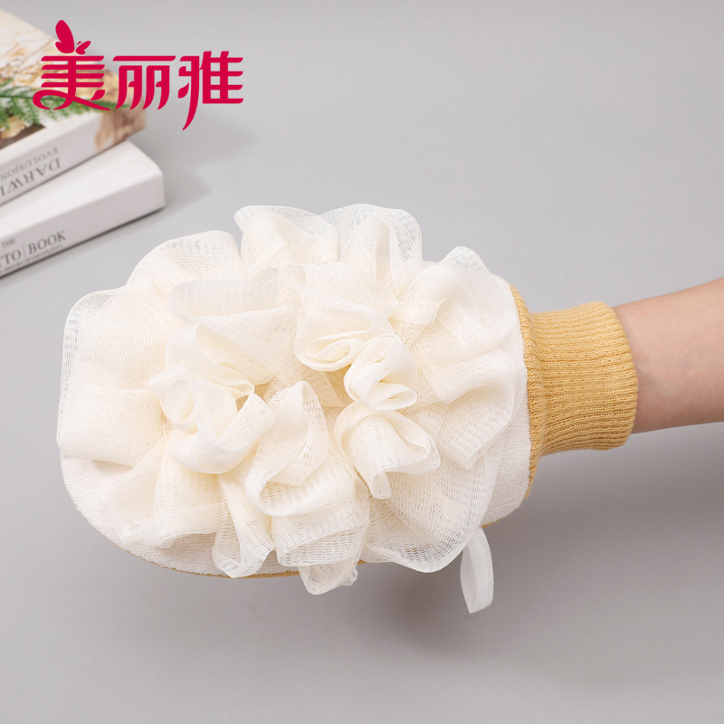 美丽雅(maryya) 双面沐浴手套1只装高清大图