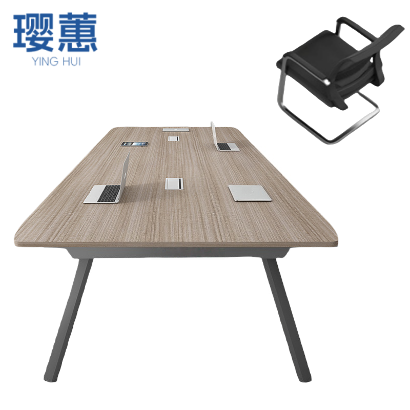 璎蕙 会议桌椅1.8*0.8*0.75m套高清大图