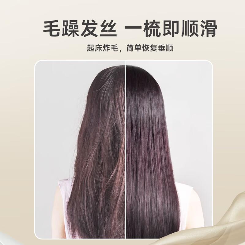 雷瓦(RIWA)梳负离子直板夹卷发梳夹板高颅顶神器拉直内扣梳子物RB-8517紫色高清大图