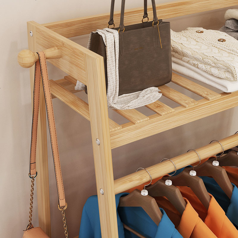 晋舰 衣帽架落地式卧室挂衣架家用经济型简约多功能省空间欧式衣服架子 70款[多功能]高清大图