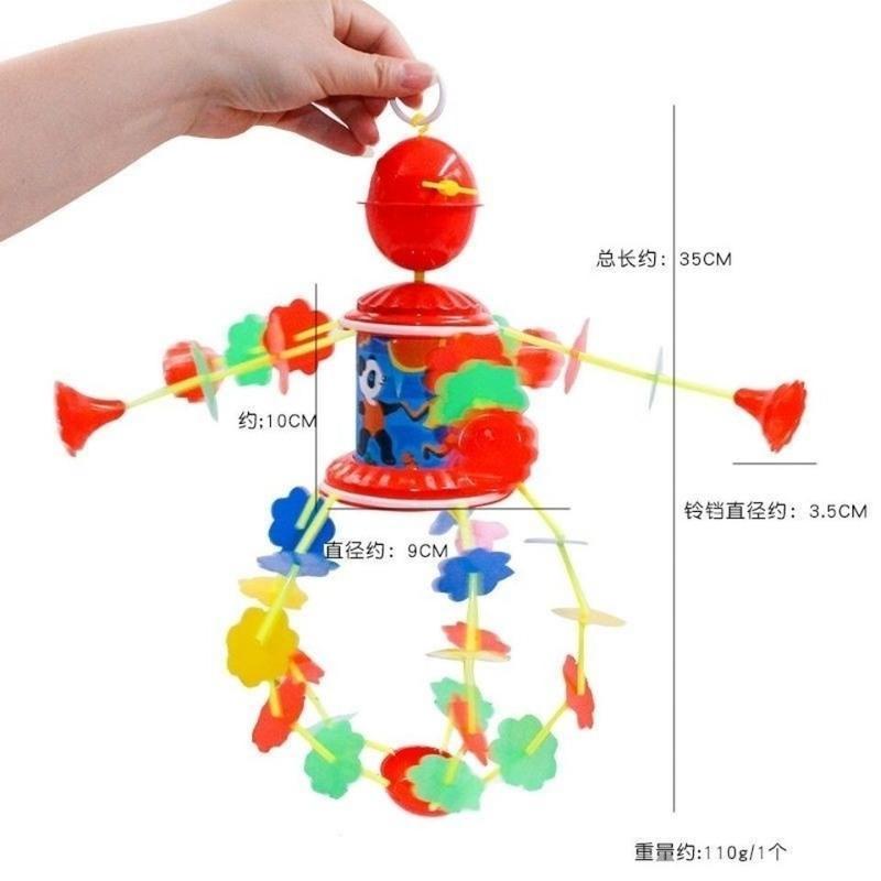 0-3岁电动婴幼儿童益智玩具音乐床铃吊铃上弦发条上链旋转风铃 光明牌5号电池电动风铃专用20节