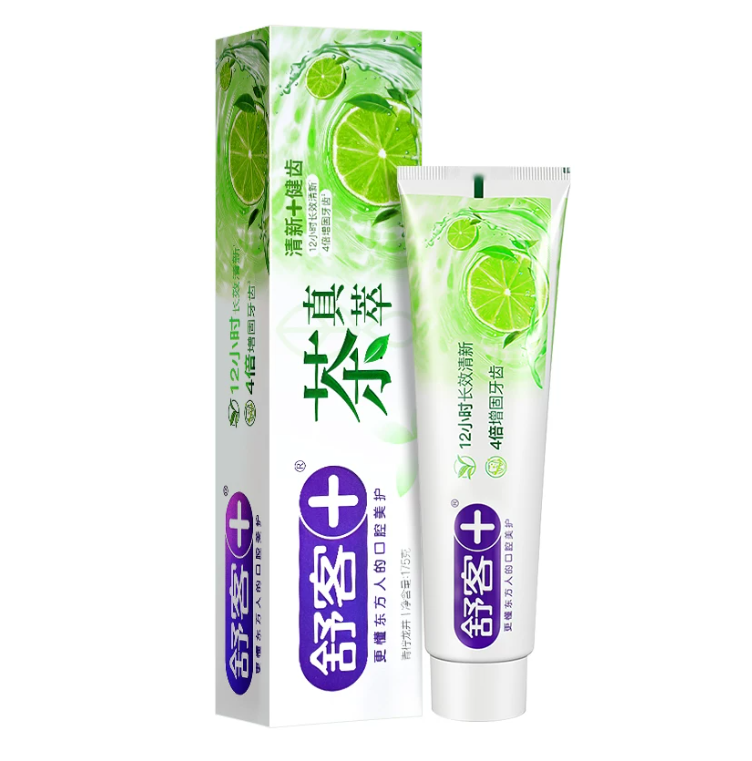 舒客(Saky) 茶真萃清新牙膏(青柠龙井香型)175g 白清新口气护齿护龈男女士高清大图