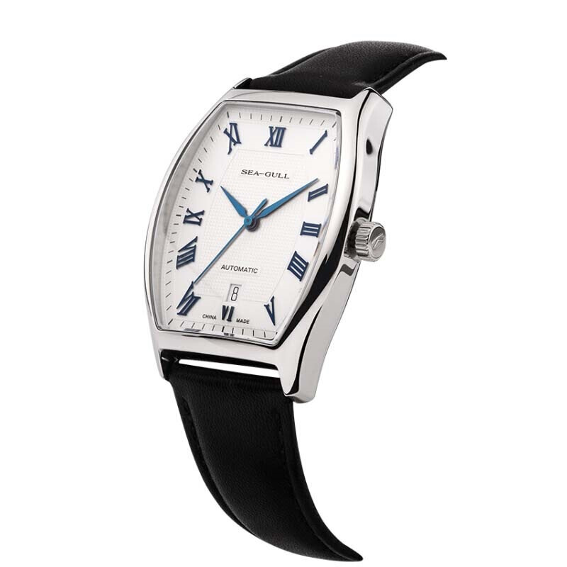 海鸥seagull手表纤薄系列个性酒桶型表盘设计自动机械男表