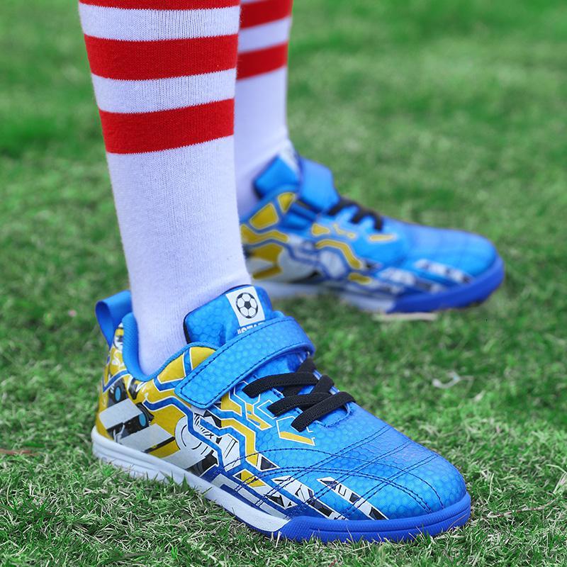 尘贺儿童足球鞋男童训练鞋防滑碎钉运动鞋女童小学生专用青少年皮足