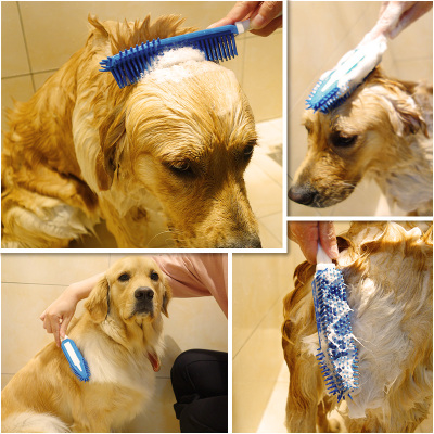 猫咪宠物狗狗洗澡神器按摩刷子搓澡洗澡泰迪工具用品洗狗猫毛梳子