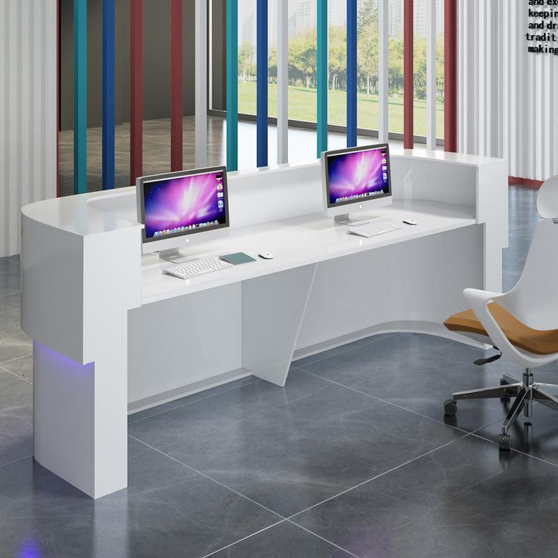 dcm接待台xh-qt-15 苏宁放心购办公前台桌吧台创意迎宾服务台异形前台