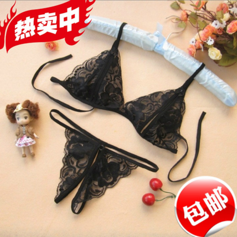 性感露背开档睡衣女用蕾丝带睡裙火辣修身骚大码极度诱惑短