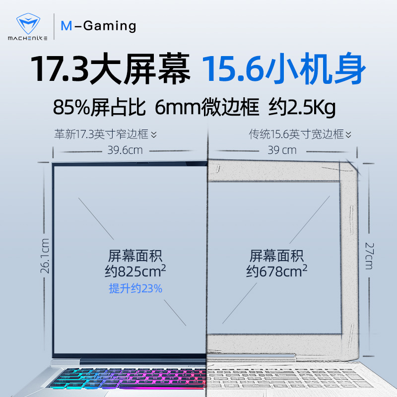 MACHENIKE机械师T90 Plus 17.3英寸吃鸡发烧游戏本笔记本电脑轻薄本(i7-9750H GTX1650 512GB 8G内存 17.3英寸)