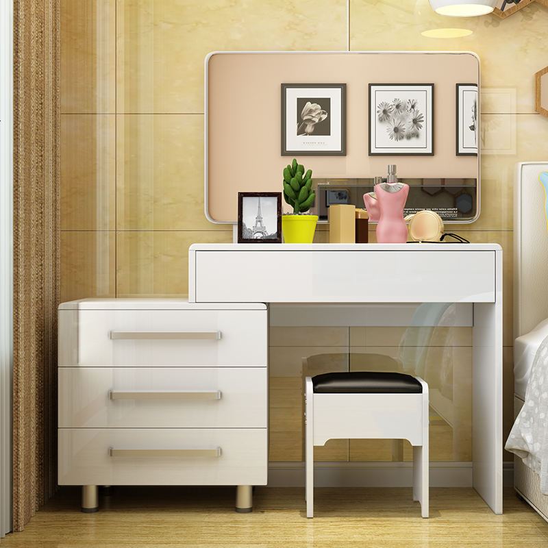 现代简约梳妆台小户型迷你卧室梳妆桌可伸缩多功能化妆桌化妆台