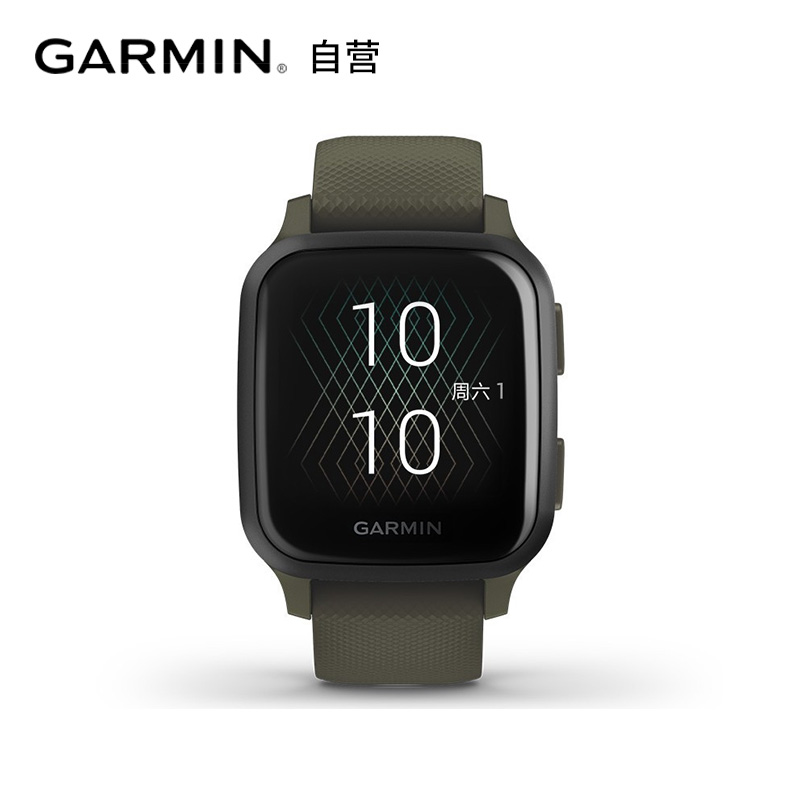 Garmin 佳明venu sq运动潮流智能手表触控健身热量脉搏血氧饱和度检测跑步心率腕表 音乐版 森林绿
