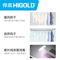 HIGOLD/悍高 电动晾衣架 智能消毒风干烘干凉衣架自动升降 阳台遥控伸缩晾衣机