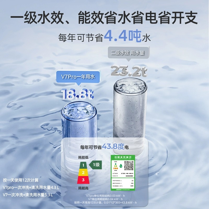 松下智能马桶泡沫盾0水压坐便一体机V7i(可调坑距300/400都适合)高清大图