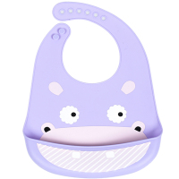 baby about/宝贝有约 儿童防水硅胶饭兜软 宝宝食饭兜口水巾 免洗饭兜 小孩口水巾 婴童用品立体食饭兜