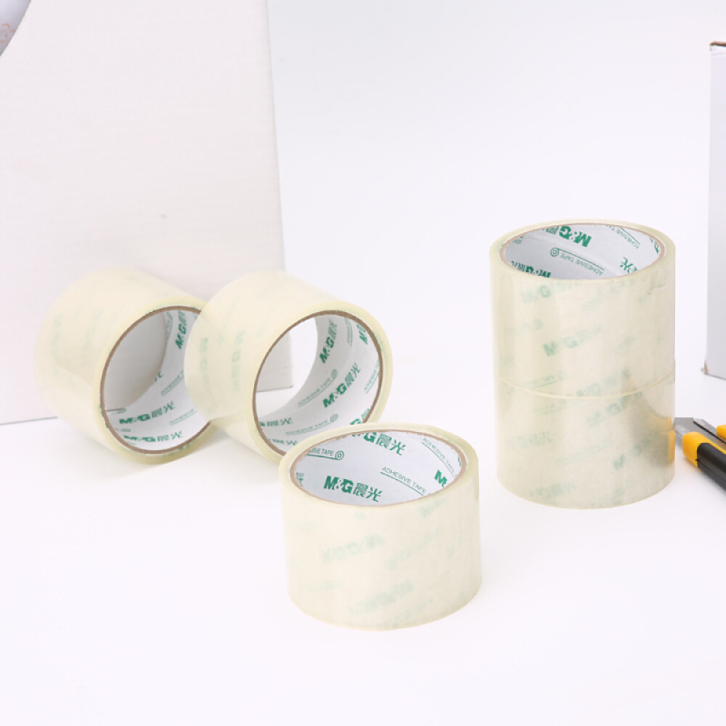晨光(M&G)文具普透封箱胶带 透明打包胶带60mm*30y(27.42m/卷) 5卷装AJD97331