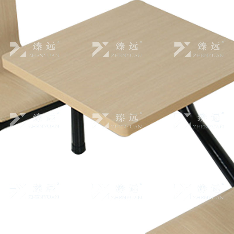 臻远 ZY4040824 连体餐桌椅组合食堂员工餐厅二人位连体餐桌