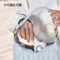 持小风扇便携式随身小型迷你usb无叶涡轮充电超电风扇儿童手拿桌面宝宝mini空调挂脖卡通携带电扇