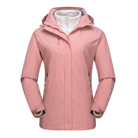 凯仕达男女外套新款三合一两件套情侣登山服带帽户外防风冲锋衣FQ1888