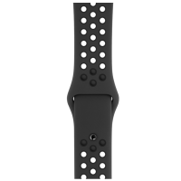 Apple Watch Series4 智能手表 GPS款 44毫米深空灰色铝金属表壳搭配煤黑配黑色 Nike 运动表带