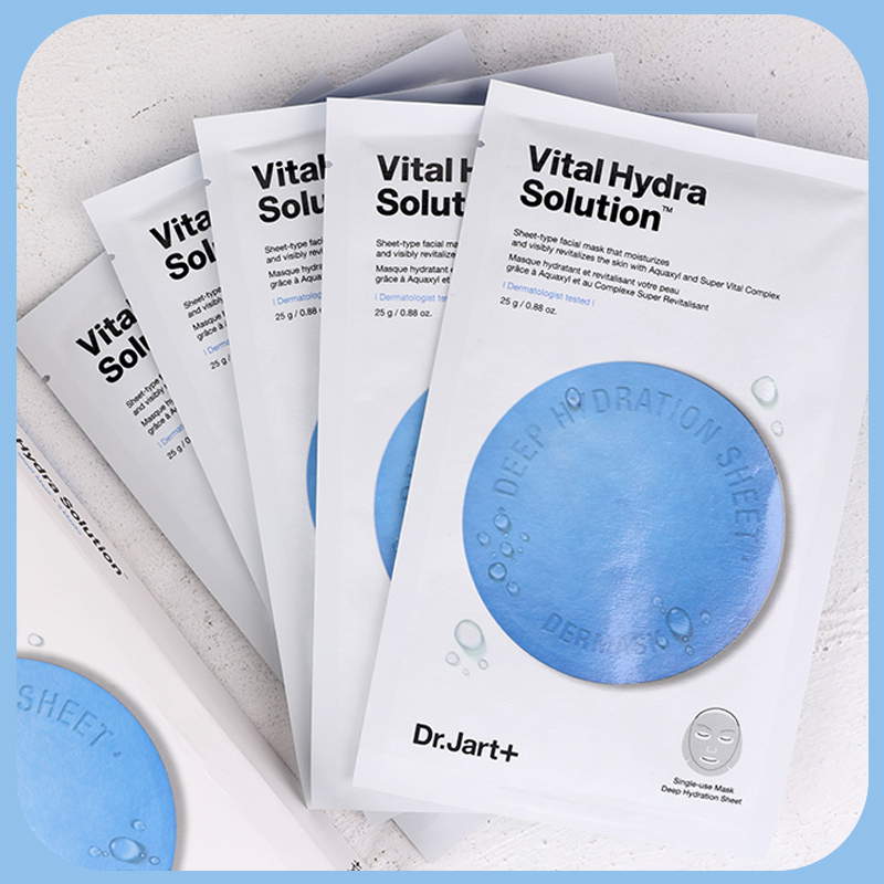 dr. jart 蒂佳婷药丸面膜5片*5盒补水水动力蓝药丸保湿提亮肤色