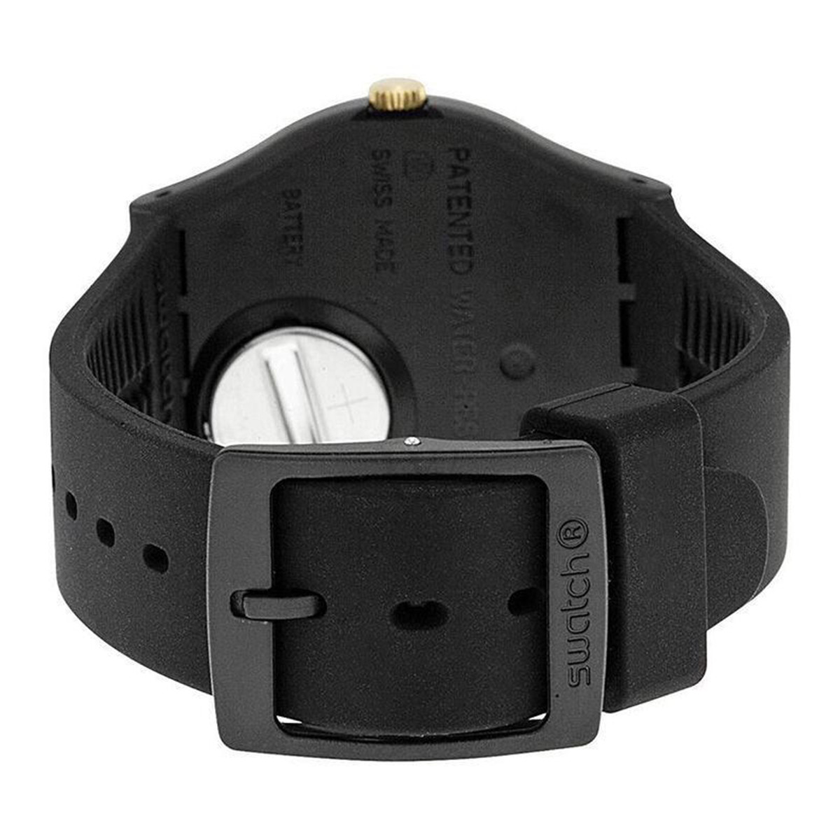 Swatch斯沃琪瑞士手表女士男士手表简约金色指针防水情侣石英腕表 SO28B113 SO28B113金色密码