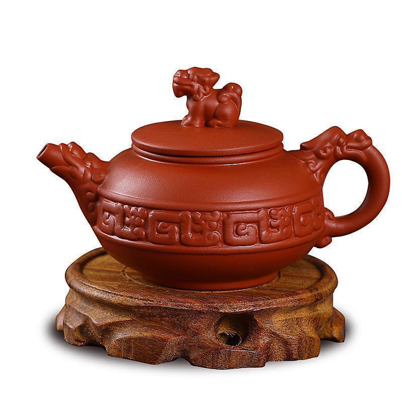 家柏饰(CORATED)茶壶紫砂壶功夫茶具全手工过滤小泡茶壶朱泥壶家用高清大图