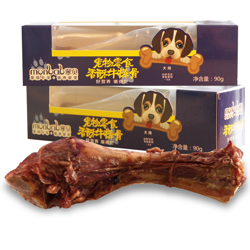 蒙贝香酥牛棒骨 中号 狗零食 中小型犬磨牙棒 宠物骨头原味 洁齿骨/营养骨/健齿骨(monbab)