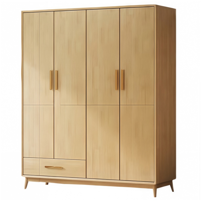 悦兴诚木质衣柜四门一屉台高清大图