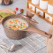 AMERCOOK阿尔菲塔麦饭石奶锅不粘锅宝宝辅食锅18cm平底锅 家用合金热奶锅小汤锅泡面锅 明火电磁炉通用锅具 咖啡色