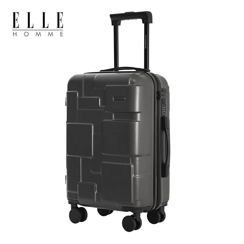 ELLE HOMME EH19102661 防刮耐磨飞机轮迷宫拉杆箱 26寸古典灰