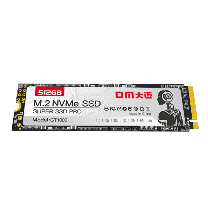 大迈(DM)GT1000-512G M.2接口 2280NVME协议PCIE通道 SSD固态硬盘 (计价单位:个) 灰色高清大图