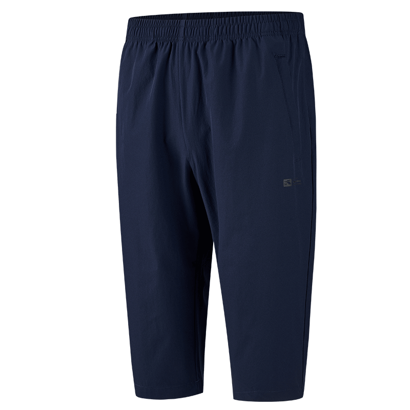 361°七分裤男新款直筒冰丝运动短裤宽松透气休闲跑步男裤裤子652424710V 深墨蓝 3XL