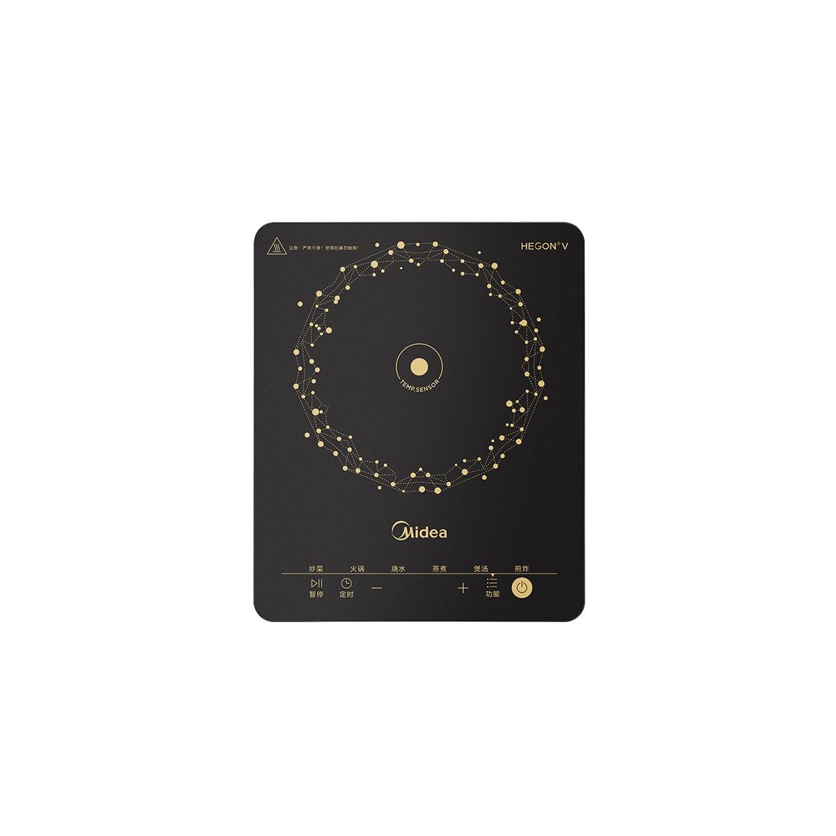 美的(Midea)电磁炉家用2200W电磁灶防水面板大功率电池炉一体小型 MC-E22B12高清大图