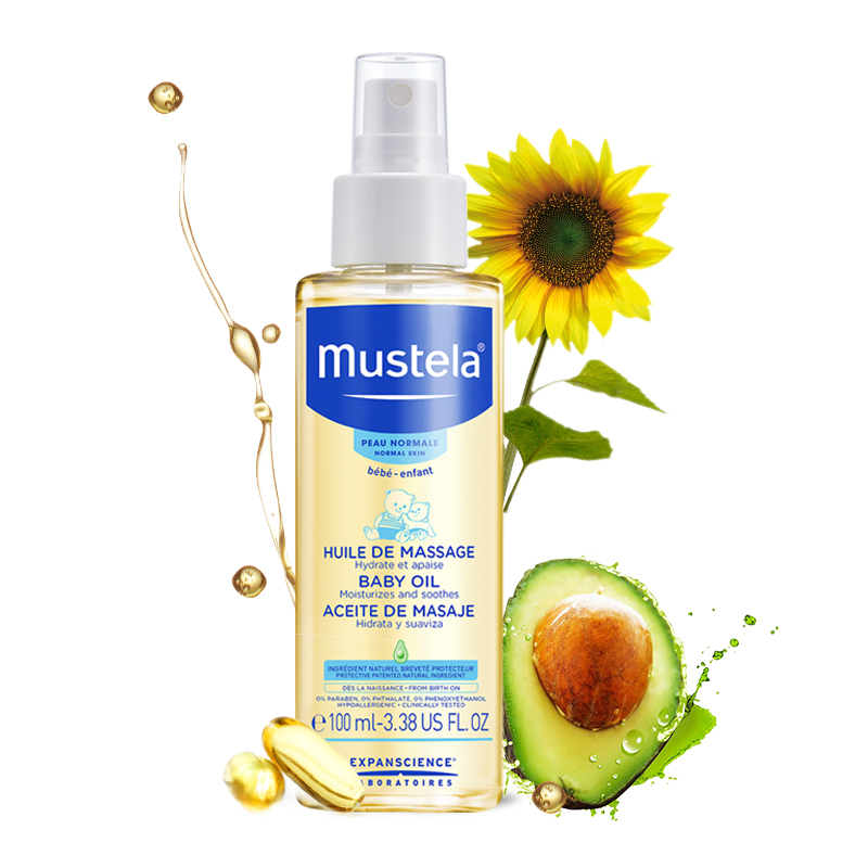 妙思乐(Mustela)婴儿儿童按摩油100ml婴童润肤高清大图